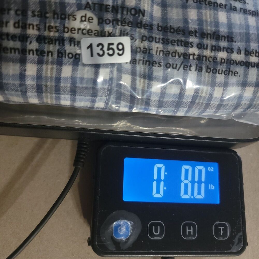 On the Brink Men's L Shirt Linen Blend Button Up Short Sleeve Plaid Pocket VTG - Picture 10 of 10